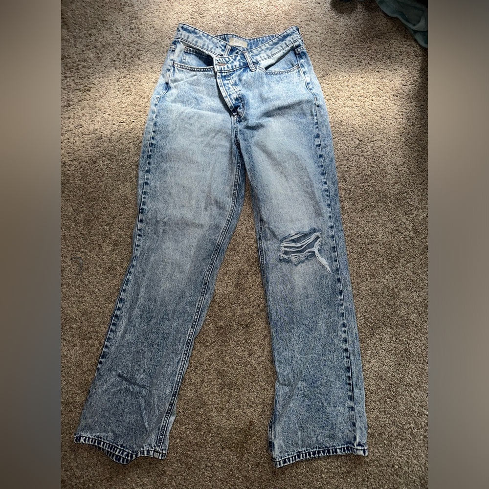 Altard State High Rise Asymmetrical Flare Jeans